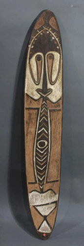 A Papua New Guinea carved wood house panel