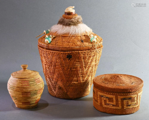 Pacific Northwest American Indian baskets