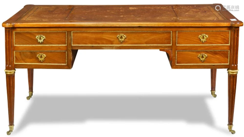 A Louis XVI style gilt-metal mounted mahogany wri…