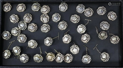 (lot of 39) Colt Francolin sterling silver tie tacks