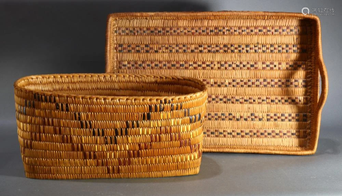 Pacific Northwest American Indian Salish baskets