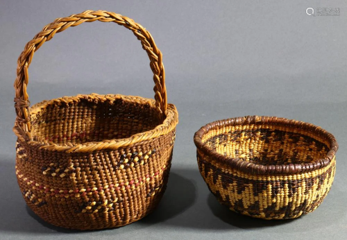 Pacific Northwest American Indian twined baskets
