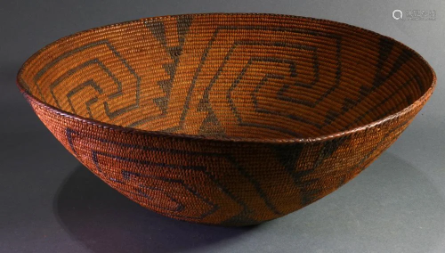 Southwest American Indian Pima coiled wine bowl…