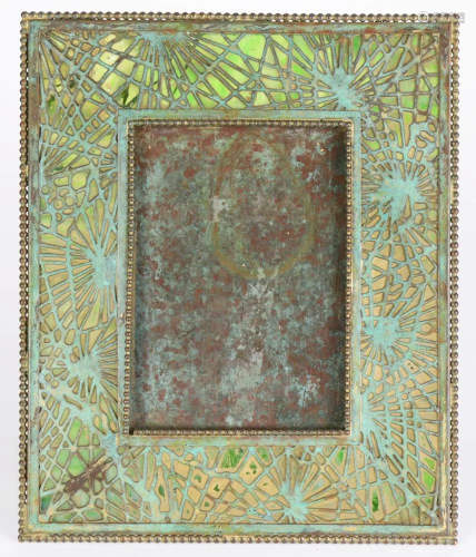A Tiffany Studios Pine Needle pattern picture frame