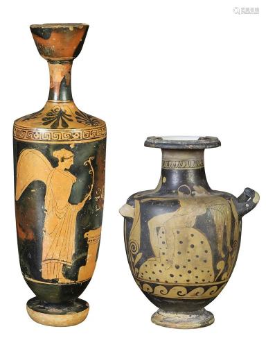 A group of Greek style pottery