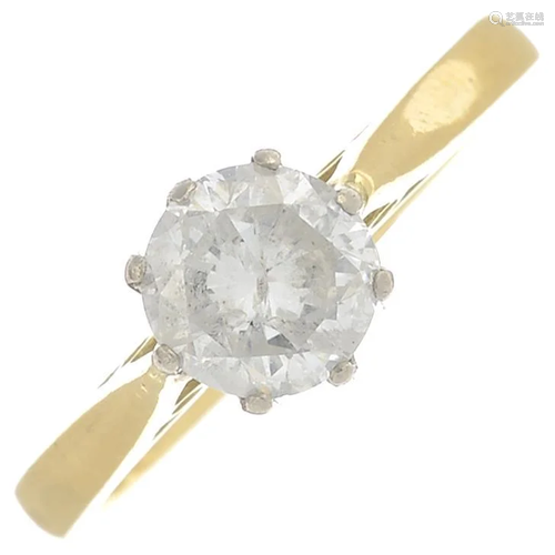 An 18ct gold brilliant-cut diamond single-stone