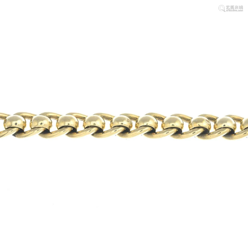 A fancy-link bracelet.Stamped 9ct.Length 2…