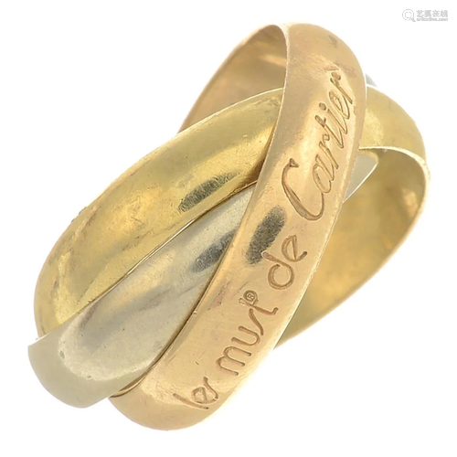 A 'les must de Cartier Trinity' ring, by Cartier.Signed