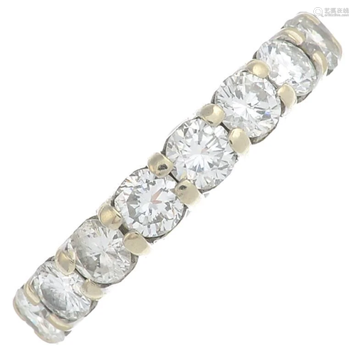 A diamond full eternity ring.Estimated total diamond