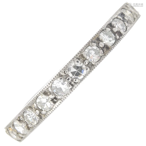 A mid 20th century single-cut diamond full eternity