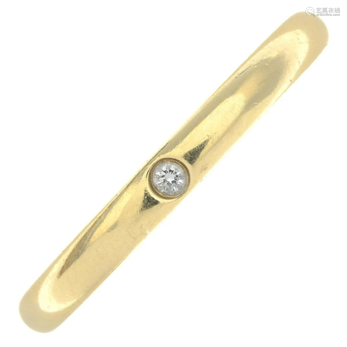 A diamond accent band ring, by Elsa Peretti, for