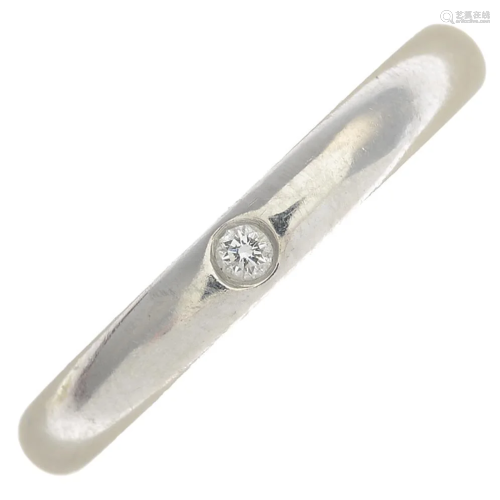 A brilliant-cut diamond accent band ring, by Tiffany &