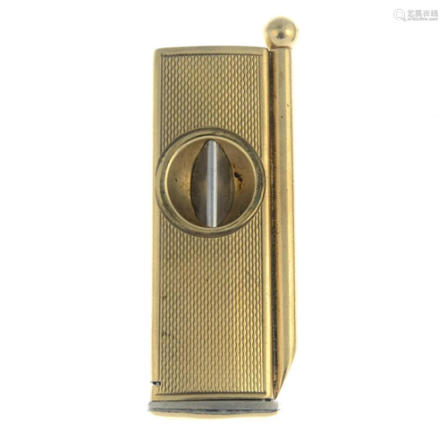 A mid 20th century 9ct gold cigar cutter.Hallmarks for