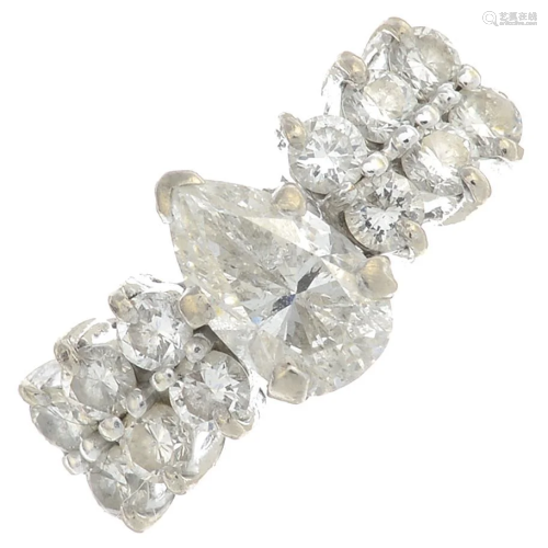 A diamond dress ring.Estimated total diamond …