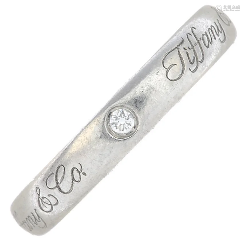 A diamond band ring, by Tiffany & Co.Signed Tiffany &