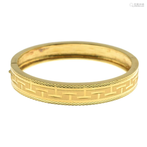 A hinged bangle.Oriental marks to indi…