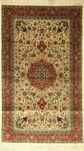 Silk Tabriz Rug old, China, approx. 30 years, pure