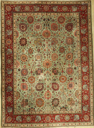 Tabriz fine carpet, Persia, around 1950, wool o…