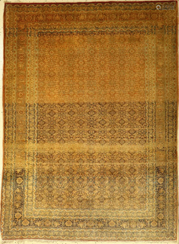 Fine Tabriz antique rug, Persia, around 1900, wool on