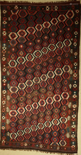Veramin Kilim, Persia, around 1920, wool on wool