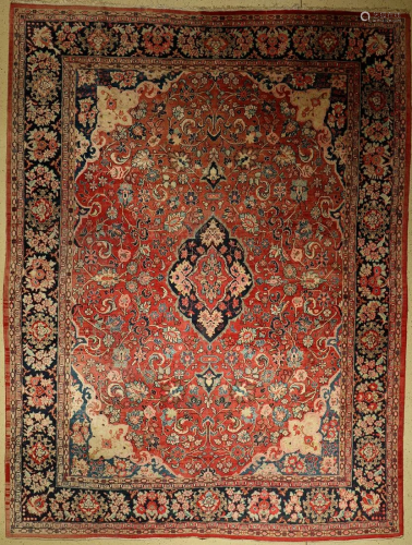 Mahal Carpet, Persia, around 1940, wool on cotton