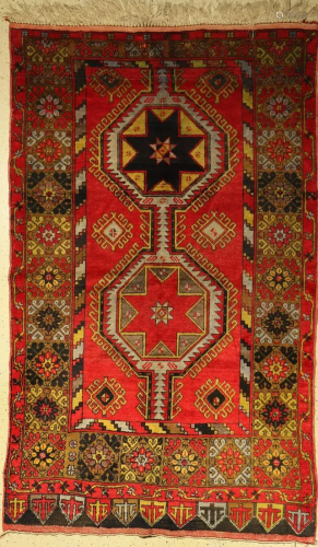 Anatol old rug (star pattern), Turkey, approx. 70 ye…