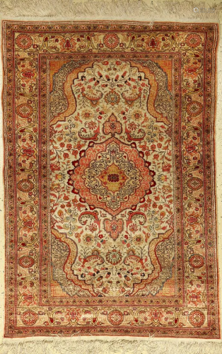 Silk Kaisery old rug, Turkey, approx. 50 years, pure