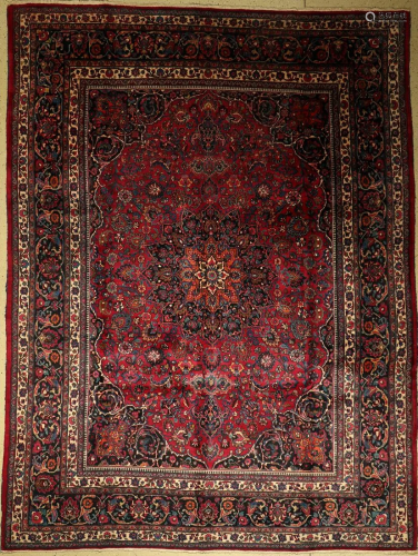 Mashed Carpet, Persia, approx. 50 years, wool on c…