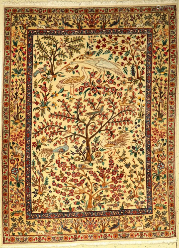 Tabriz old rug, Persia, approx. 50 years, wool on