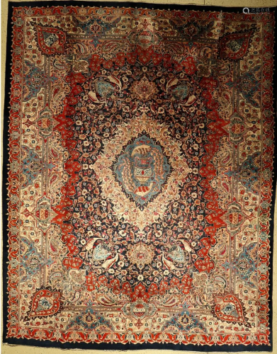 Kashmar Carpet, Persia, approx. 50 years, wool on