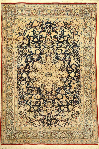 Fine Nain 'Tudeschk' Rug (Part-Silk), Central Persia