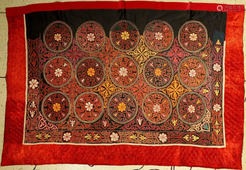 Uzbek embroidery, approx. 50 years, cotton and…