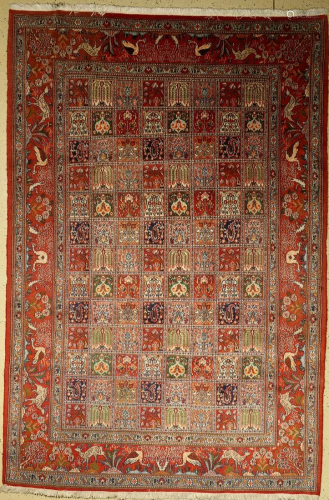 Mud fine carpet, Persia, approx. 50 years, wool on