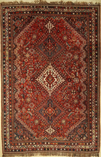 Shiraz old carpet, Persia, around 1940, wool o…