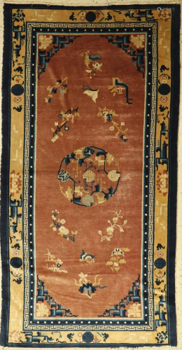 China old Rug, approx. 60 years, wool on cotton