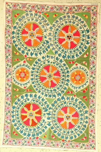 Suzani, Uzbekistan, around 1940, cotton and silk