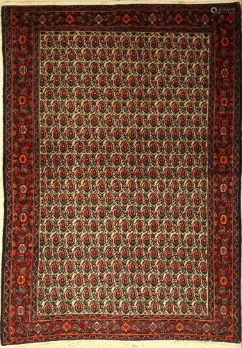 Feiner Senneh old rug, Persia, approx. 60 years, wool