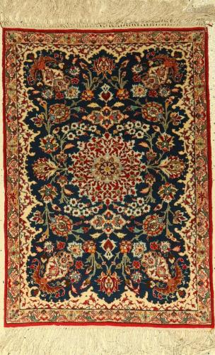 Esfahan fine Rug, Persia, approx. 40 years, wool