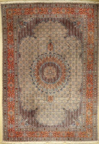 Mud fine carpet, Persia, approx. 30 years, wool with