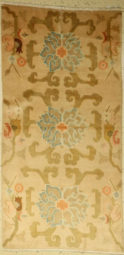 Tibet Rug, around 1960, wool on cotton, approx