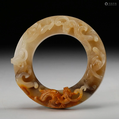 CHINESE ARCHAISTIC JADE BI DISK