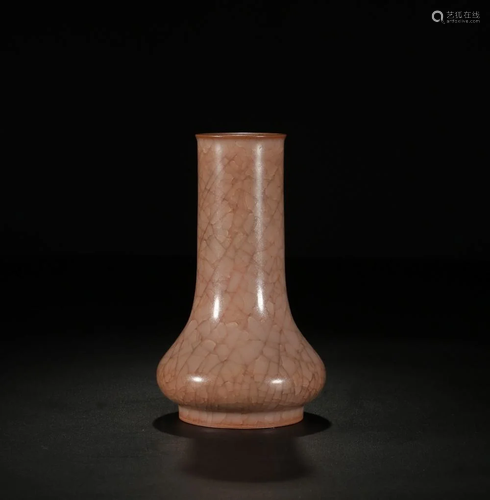 CHINESE CRACKLE GLAZED PORCELAIN VASE