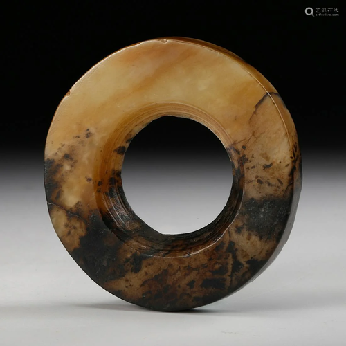 CHINESE ARCHAISTIC JADE BI DISK