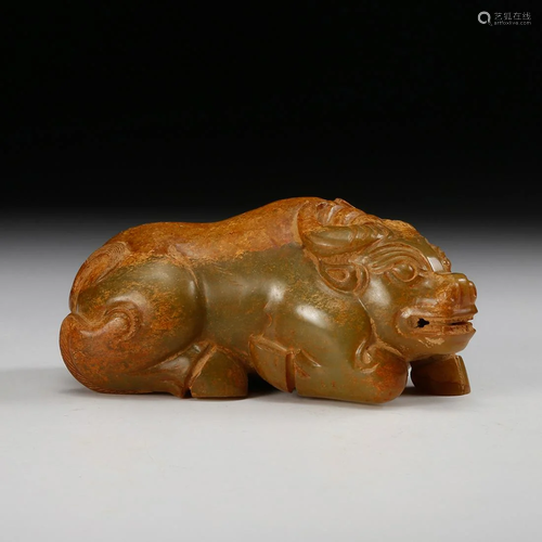 CHINESE CELADON JADE WATER BUFFALO