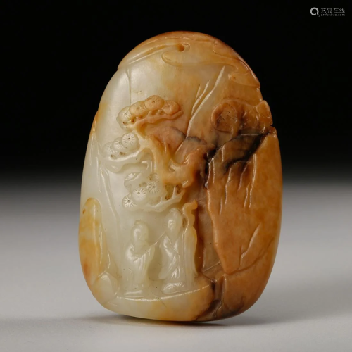 CHINESE CELADON JADE PENDANT