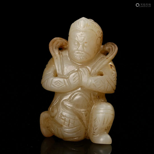 CHINESE WHITE JADE FIGURINE