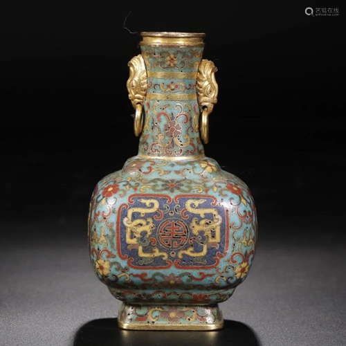 CHINESE CLOISONNE MINI VASE, QING DYNASTY, …