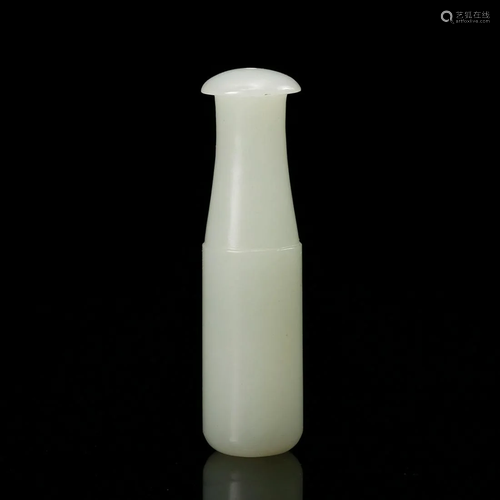 CHINESE WHITE JADE SMOKE MOUTH PIECE