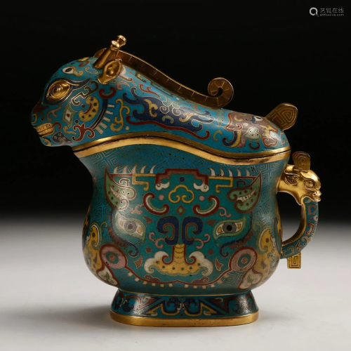 CHINESE CLOISONNE ARCHAISTIC VESSEL