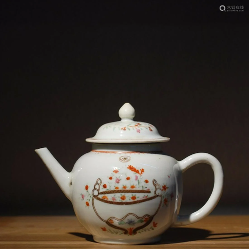 CHINESE FAMILLE ROSE TEAPOT